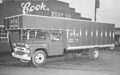 old photo of van body at Cook Truck Equipment(formerly known as Cook Body Company